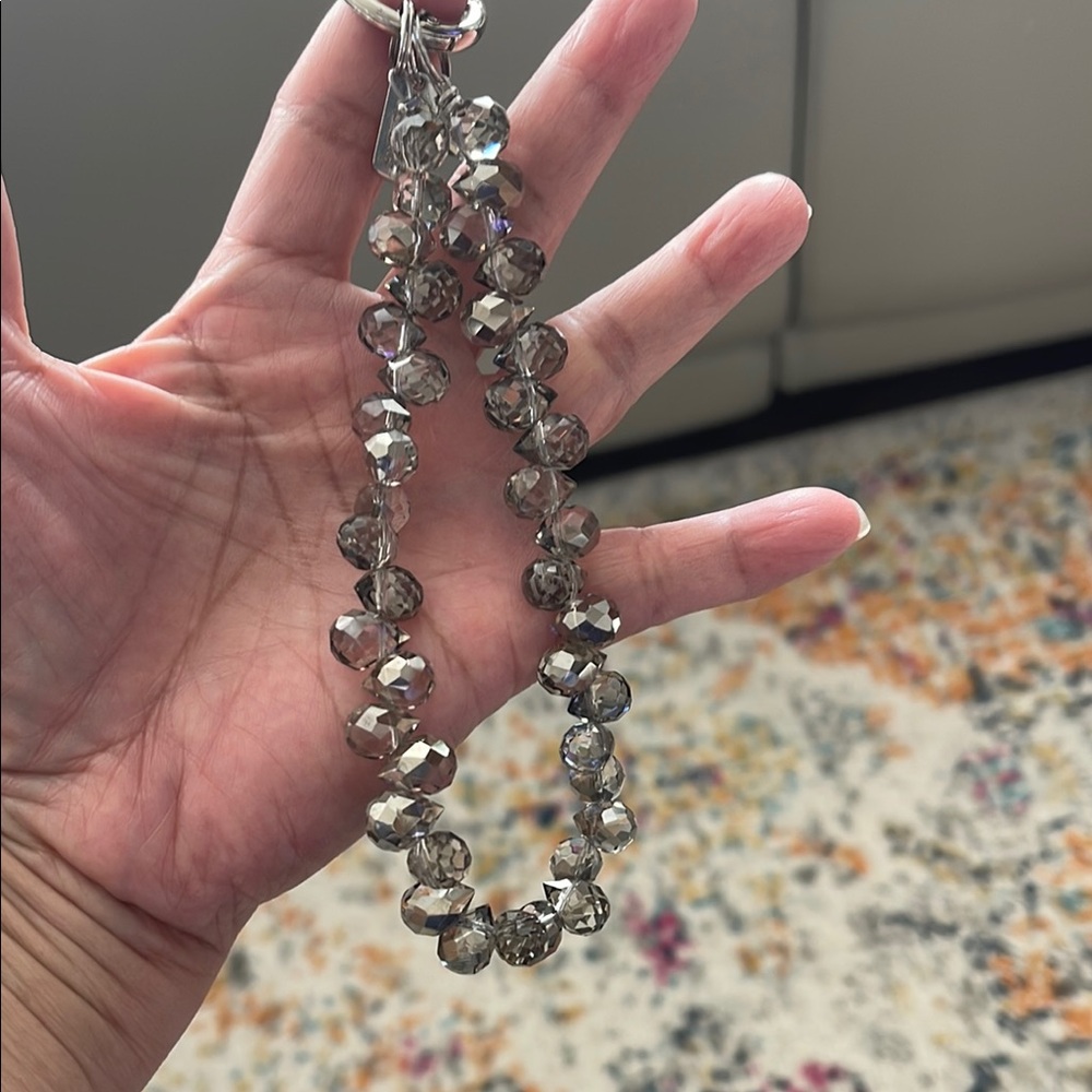 Sparkly Glass Bead Bag Charm/Phone Chain #7